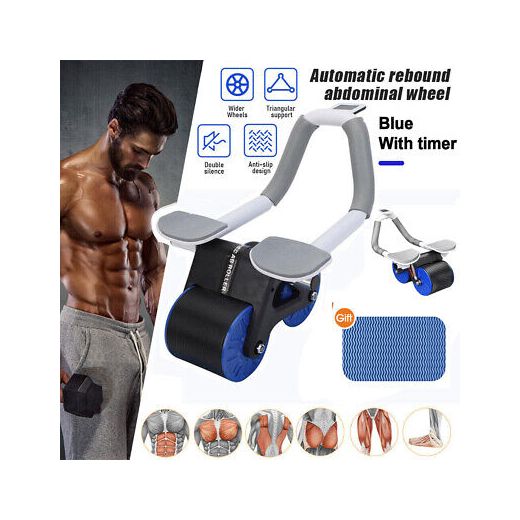 Generic Ab Roller Wheel  Elbow Support With Non - Slip For Handle For Core Training, Abdominal Strength Training