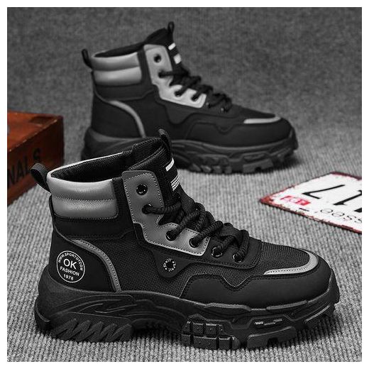 Fashion Men's Martin Boots Tooling Retro Platform Sports Booties