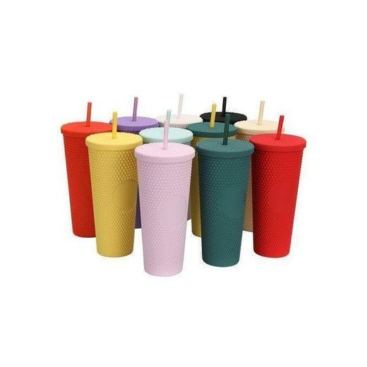 Generic Large Capacity Water Cup With Straw and Free Cover  (2 pcs ) - image 2