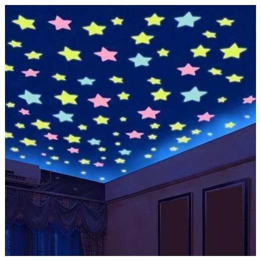 Generic 100pcs 3D Stars Glow In The Dark Wall Stickers Luminous - image 3