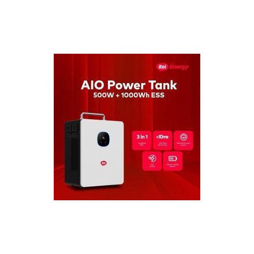 Itel Energy 500W Inverter Power-Tank + 1kWh LifePo4 Battery All-in-One Solar Power System IESS-05K10N - image 2