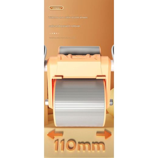 Generic Portable Abdominal Roller Auto-Rebound Trainer With Elbow Support & Knee Mat - image 3