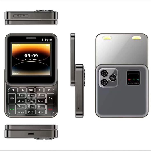 Mtk i19 Pro Luxury Mini Rotary Flip Phone – Dual SIM, Sleek Pocket-Size Design & Smart Features - image 2