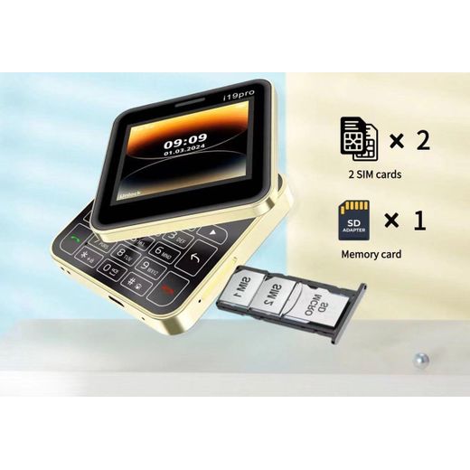 Mtk i19 Pro Luxury Mini Rotary Flip Phone – Dual SIM, Sleek Pocket-Size Design & Smart Features - image 4