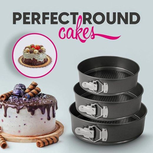 Generic 3 in 1 Round Cake Tin Set Non Stick Baking PAN