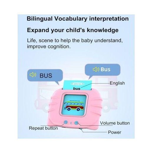 Generic Kids Rechargeable Reading & Talking Flash Cards For Children - image 3