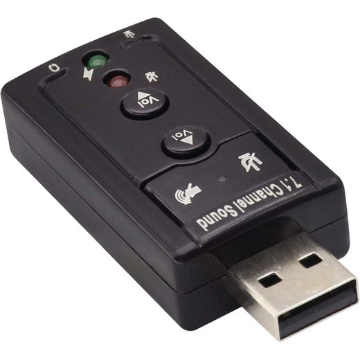 Generic USB  Stereo Audio Adapter External Sound Card With 3.5 Mm Audio And Microphone Ports - image 2