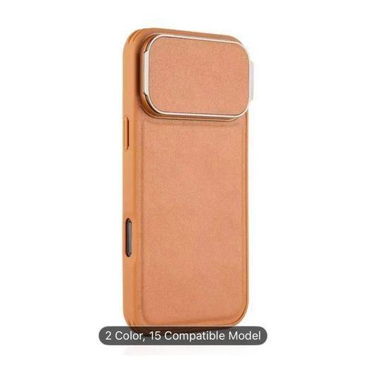 Generic Full iPhone 17 Pro Leather Case with camera cover