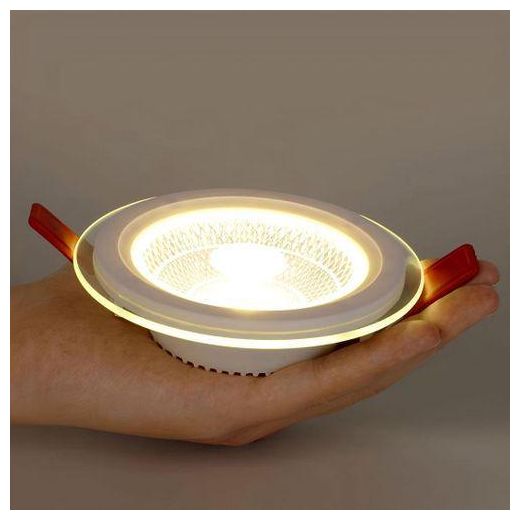 Home & Office Panel Down Light 6W+6W Cool White+Warm White