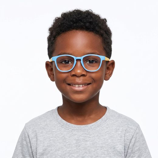 Fashion Kids Anti Blue Light Coated Computer Glasses for Boys Girls, UV400 - Blue & Yellow - image 2