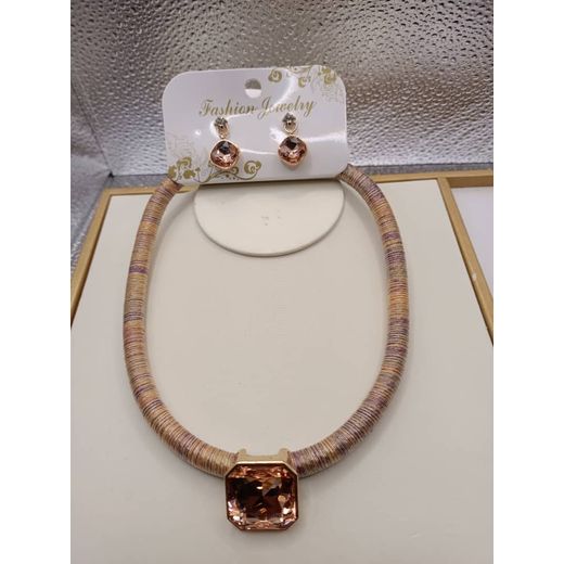 Ruby Earing And Necklace