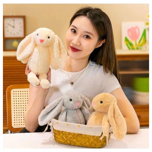 Generic 28cm Bashful Bunny - Plush Toy – Super Soft Long-Ear Rabbit Stuffed Animal for Babies, Kids & Adults - Classic Grey - image 3