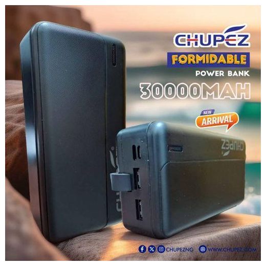 Chupez 30000mAh Power Bank 22.5W  Type-C Support Formidable chpz