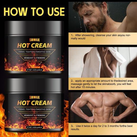 SUMAX NATURAL Pure Fit Fat Burning Slimming HOT Cream,Workout Exercise Abs Trainer and Belly Tummy Workout Slimming Cream Anti Wrinkle Gym Essentials Body Shaping Weight Losing Massage Cream - image 2