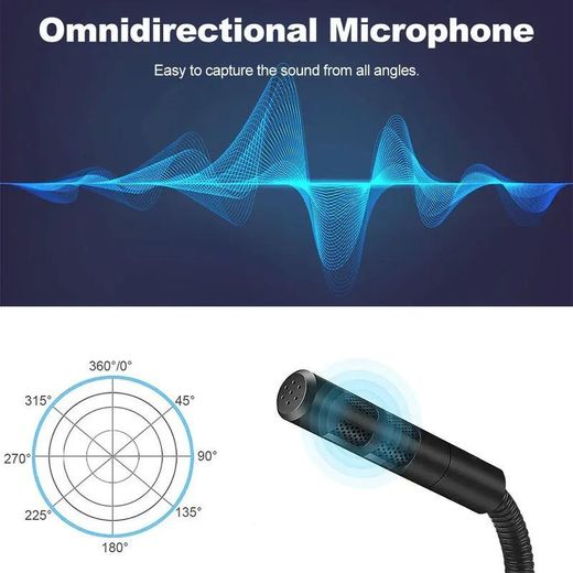 Generic USB Computer Microphone Noise-Cancelling Recording Desktop Mic for PC Laptop for Online Chatting Home Studio Podcasting Gaming - image 3