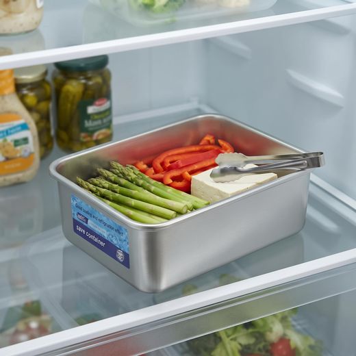Generic 304 Stainless Steel Food Storage Container With Airtight Lid - Deep Rectangular Kitchen Meal Prep Box & Fridge Organizer for Meat, Fish & Vegetables - Large Size - image 2