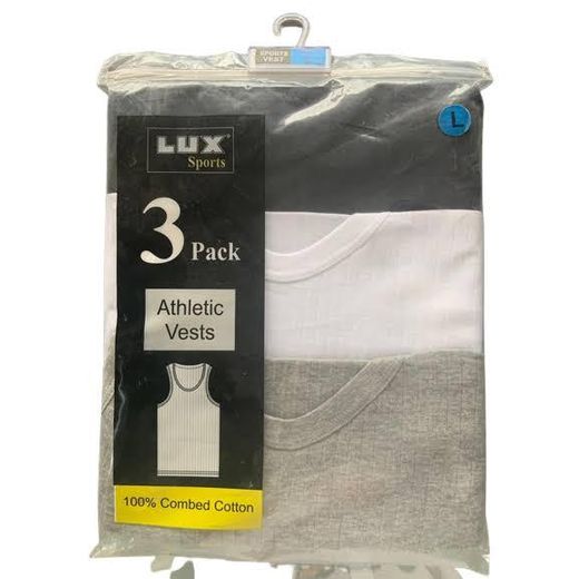 Lux Premium Quality 3 in 1 Singlets White, Ash and Black - image 2