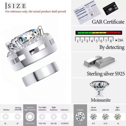Fashion VVS Diamond Magnetic Sterling Silver Moissanite Earrings For Men Punk Diamond Non Piercing Jewelry - image 4