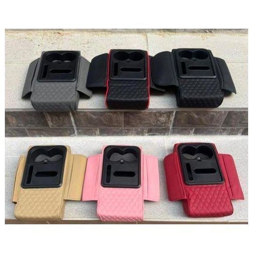 Generic Car Armrest Cushion,5-in-1 Center Console Cover With 2 Storage Bags Cup Holder, Tissue Box Slot, Phone Slot - image 2