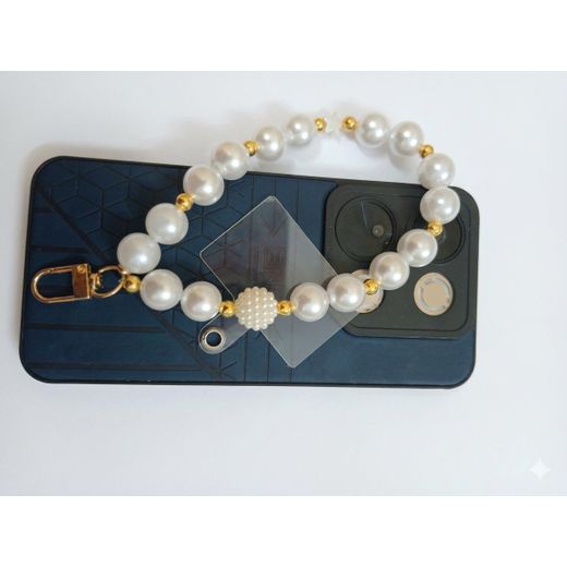 SKY  Elegant Pearl Beaded Phone Wrist Strap with Gold-Tone Clasp4