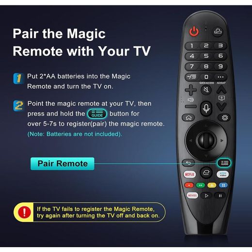 LG Universal Magic Remote for Smart TV Replacement for Nanocell UHD OLED LED LCD HD Smart TV - image 4