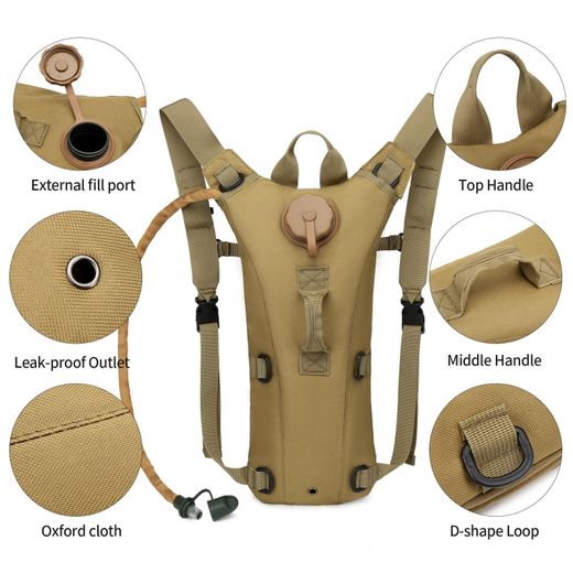 Generic Water Hydration Pack Camel Backpack with 3L Leakproof Water Bladder for Running, Jogging, Cycling, and Hiking - image 2