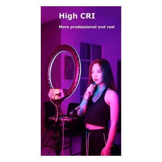 Generic RGB 18 Inches Selfie Ring Light With Stand 45CM- Colours - image 2