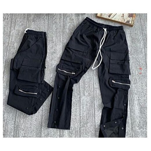 Fashion SureBoi Black Zippers Cargo Jogger