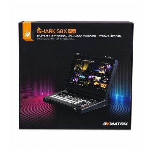 Unique AVMATRIX Shark S8X Portable 17.3" 8-Channel SDI/HDMI Video Switcher (Stream & Record)