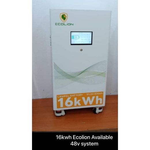 Generic  ECOLION 16kWh LiFePO4 Lithium Battery – 48V Power Storage Solution with 5yrs warranty