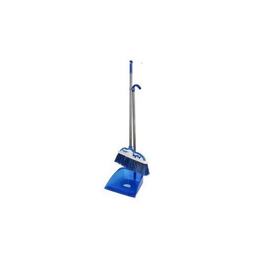 Anti Dust Broom And Packer Set - Broom And Dustpan-Blue