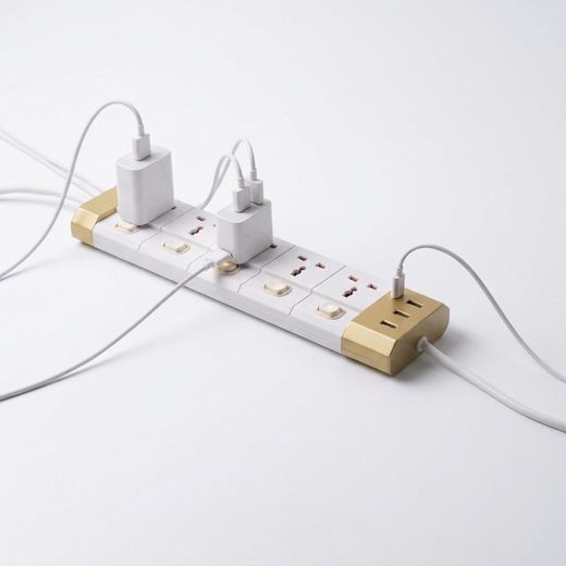 Generic LinGold 5-Way Extension Socket with 3 USB and General Switch – Universal Multi Socket Power Strip - image 2