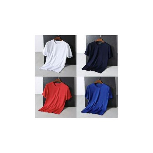 4 IN 1 QUALITY UNISEX PLAIN ROUND NECK POLO T-SHIRT