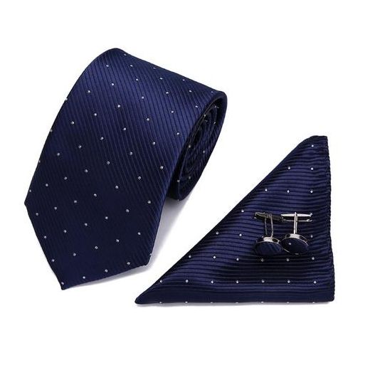 Fashion Men’s Luxury Silk Tie Set – Necktie, Pocket Square & Cufflinks Gift Box - image 2