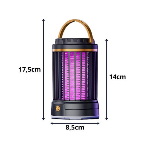 Generic Electric Mosquito Killer Lamp USB Rechargeable UV LED Bug Zapper Indoor Insect Trap with Handle 395nm Light Wave Portable Lantern Style for Home and Outdoor - image 4
