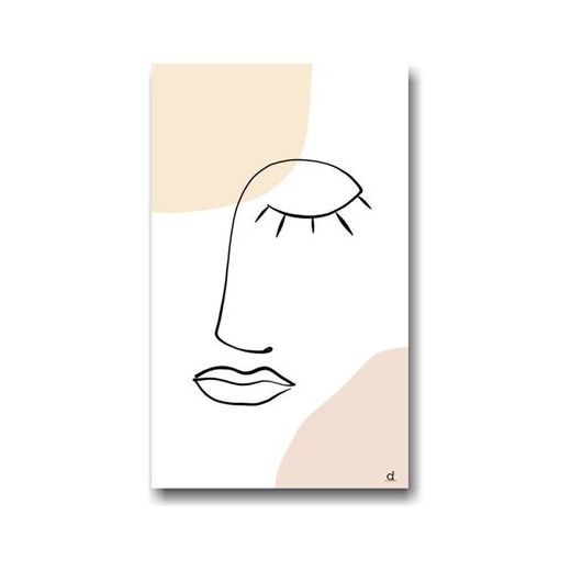 Wall Art Abstract Closed Eye Wall Art Frame Canvas - image 2