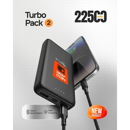 New Age NewAge 22500  Mahh Power Bank Type-C Fast Charging  turbo pack2