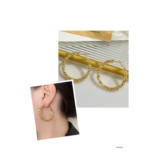 Fashion STYLISH STATEMENT HOOP STAINLESS STEEL EARRING