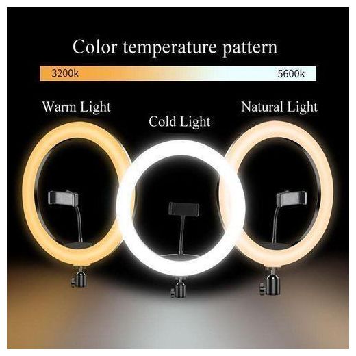 Generic Rgb 10 Inches Selfie Ring Light With Stand 35.5CM- 15 Colors - image 3