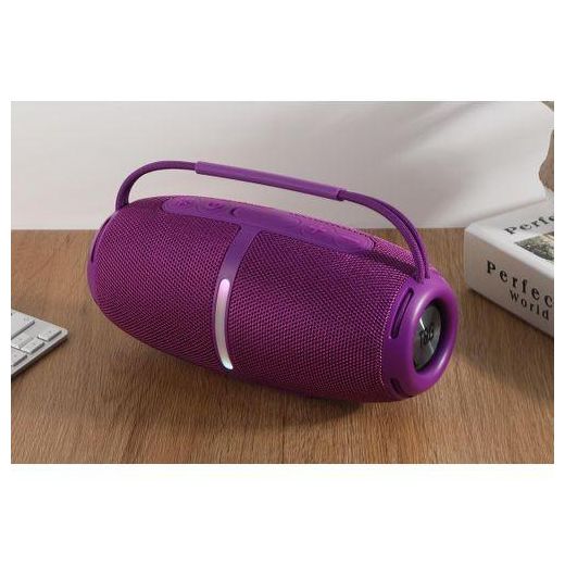 T&G G-686 Mini Portable Wireless Blue Tooth Hifi Stereo Sound Column Subwoofer Music Center Fm Radio Speaker IPX5 PURPLE - image 4