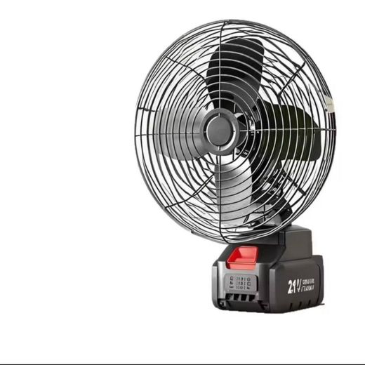 Generic Portable Wireless Charging Lithium Battery Fan High Wind Power Small Size for Camping Indoor And Outdoor Use Home Appliances also Rotating with 2 battery