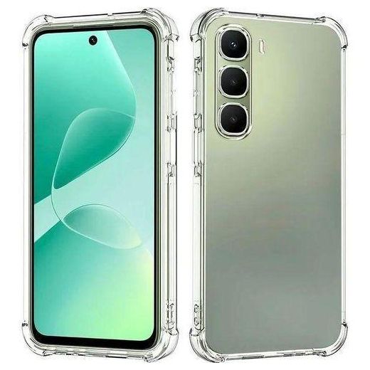 Infinix Hot 60 Premium Transparent Silicone Phone Case with     Camera Lens Protection