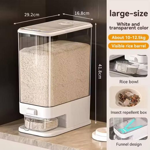 Generic 10kg Kitchen Rice/Grain Bucket / Dispenser Container