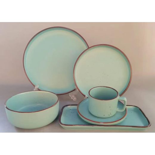 Kitchen Set 21 Pcs Round Dinner Plate Set