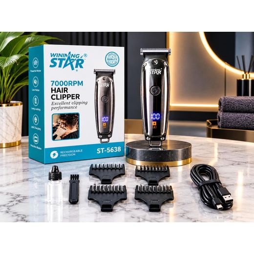 WINNING STAR Rechargeable Professional Cordless Hair Trimmer & Clipper - image 3