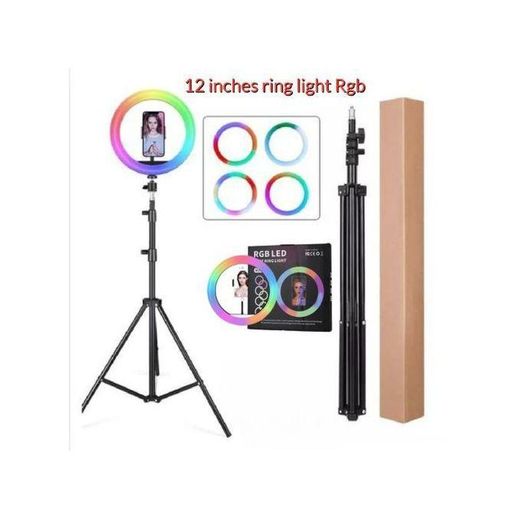 12inches Selfie Ring Light With Tripod Stand & Cell Phone Holder For Live Stream/Makeup, Led Camera Ringlight For YouTube Video/Photography Compatible With IPhone Android Phones (Upgraded)