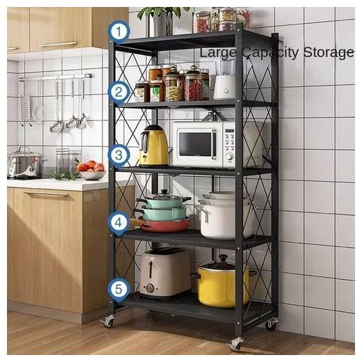 Multipurpose Kitchen Shelf Storage - 5 Layers Strong Rack