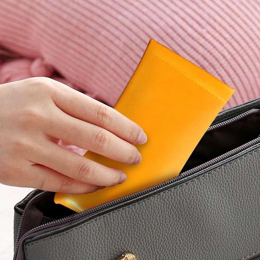 Royal Glow Soft Leather Sunglasses Case – Portable Eyeglasses Storage Pouch with Automatic Closure for Men & Women - image 4