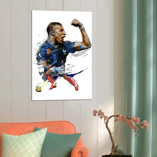 Generic Kylian Mbappe France Football Sport Player Super Star Canvas Art Poster And Wall Art Picture Print Modern Family Bedroom Decor Posters 12 18inch - image 3