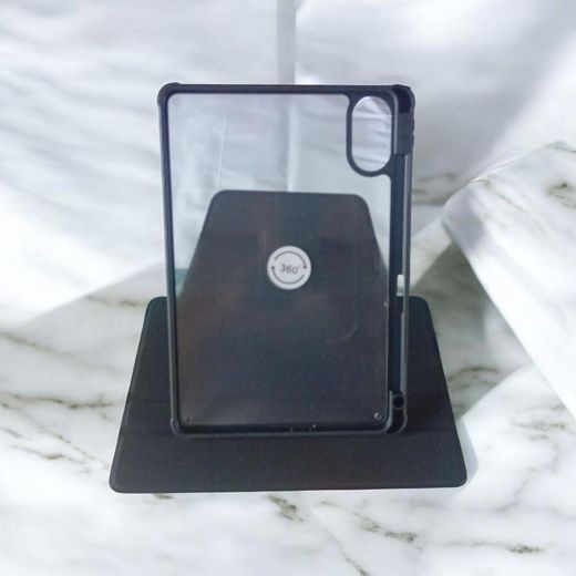 Generic Redmi pad 2 Rotating 360° leather Transparent back Case with pen space 11 inch 2025 release - image 2